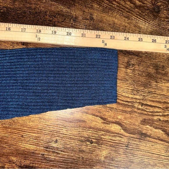 Poetry Sweater Dress Womens 10 Blue Funnel Neck Knit Wool Blend Y2K Boho NEW - Picture 10 of 10